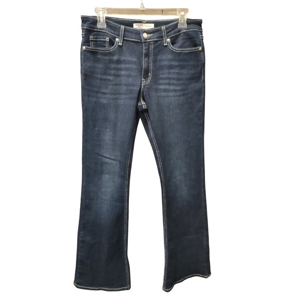 Levi Strauss Signature True Boot Jeans Dark Wash‎ Denim Women's Size 8 - Picture 1 of 7